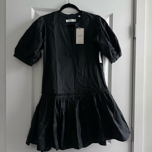 Joie Courtrine Ruffle Cotton Shirt Dress - Picture 3 of 5